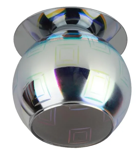Светильник точечный декоративный DK88-2 декор "3D квадрат" G9,220V, 35W, серебро/мультиколор | Б0032366 | ЭРА — фото
