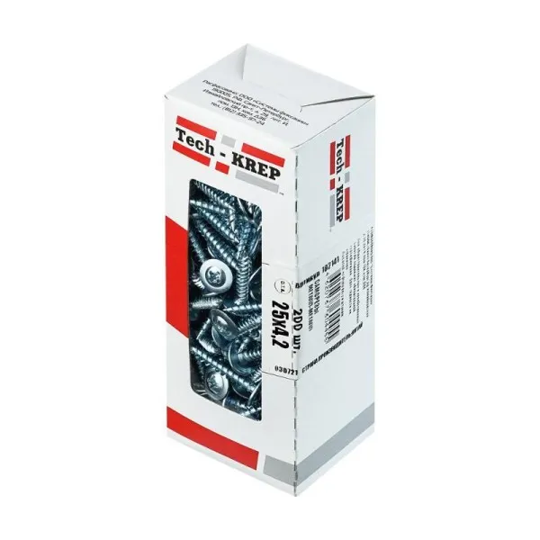 Саморез ШСММ 4,2х25 (200 шт) - коробка с окном ( 0,42 кг) | 102141 | Tech-KREP — фото