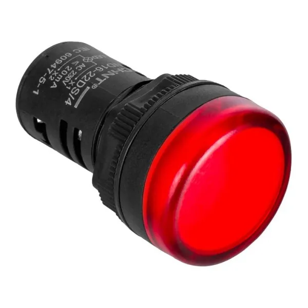 Индикатор ND16-22DS/2C красный, компактный, встр. резистор, IP65 АС/DC24В (R) | 828114 | CHINT — фото