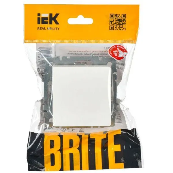 BRITE Выключатель 1-клавишный 10А ВС10-1-0-БрБ белый | BR-V10-0-10-K01 | IEK — фото