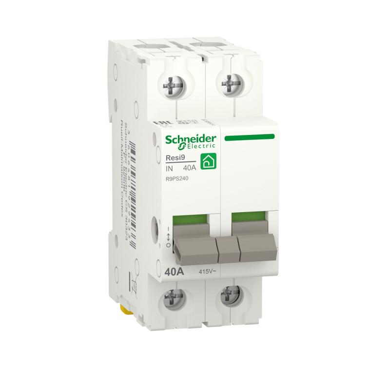 Выключатель нагрузки (мод. рубильник) 40А 2P RESI9 | R9PS240 | Schneider Electric