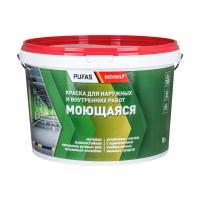 ПУФАС Краска моющаяся для наружных и внутренних работ Decoself мороз. (10л=15,4кг) НВ — фото
