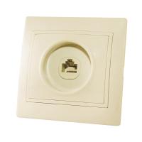 ТАЙМЫР Розетка компьютерная RJ-45 в сборе с/у, 1 гнездо, керамика, сл.кость. SQ1814-0121 — фото