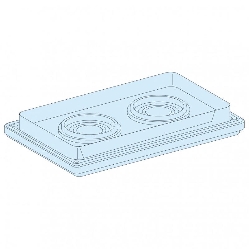 САЛЬНИК. ПАНЕЛЬ С 2 ОТВЕРСТИЯМИ ДИАМЕТРОМ 33 - 72 ММ, IP55 | 08899 | Schneider Electric