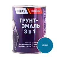 ПУФАС Грунт-эмаль 3 в 1 быстросохнущая голубая (мат.) Decoself (0,9кг) — фото