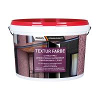 ПУФАС TEXTUR FARBE Штукатурка декоративная акриловая Камешковая 1,5 мм мороз. (16кг) ТФ — фото