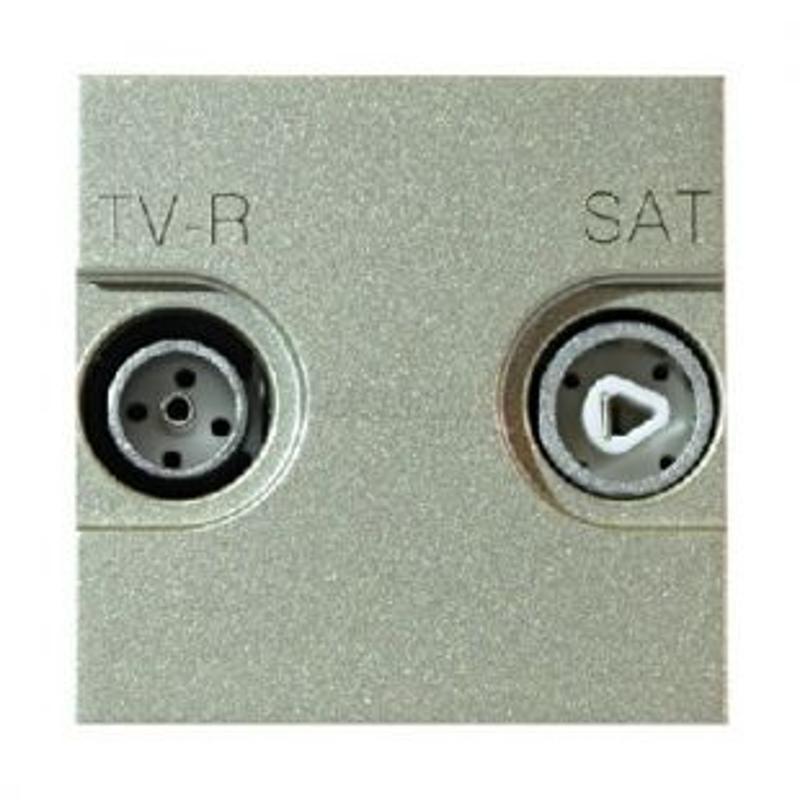 ABB Zenit Шампань Розетка TV-FM-SAT единственная, (2мод) | N2251.3 CV  | 2CLA225130N1901 | ABB — фото