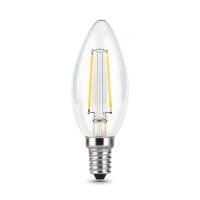 ГАУСС Black Лампа филаментная LED E14, свеча, 9Вт, 230В, 4100К, нейтральный свет — фото