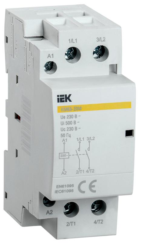 Контактор модульный КМ63-20М AC IEK | MKK11-63-20 | IEK — фото