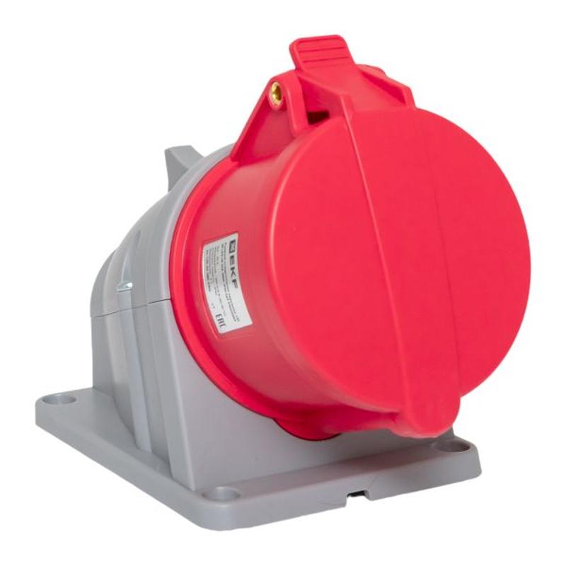 Розетка стационарная наружная 125 3Р+РЕ+N 32А 380В IP44 EKF PROXIMA | ps-125-32-380-PRO | EKF — фото