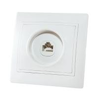 ТАЙМЫР Розетка компьютерная RJ-45 в сборе с/у, 1 гнездо, керамика, белая. SQ1814-0021 — фото