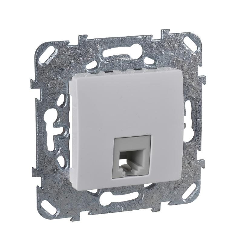 Unica Белый Розетка ТЛФ 1-ая 4 контакта | MGU5.492.18ZD | Schneider Electric