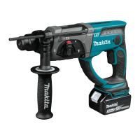 МАКИТА LXT DHR202RF Перфоратор аккум. SDS-plus, 20мм, 3режима, 1,9Дж, 18В, Li-ion, 1х3Ач, кейс — фото