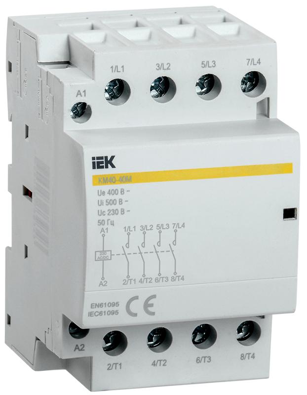 Контактор модульный КМ40-40М AC/DC IEK | MKK21-40-40 | IEK — фото