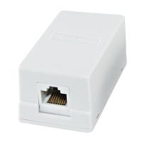 Розетка компьютерная RJ-45 о/у, 1 гнездо, кат.5е, внешняя, IP20, белая — фото
