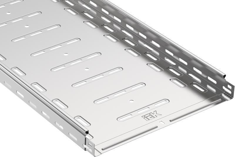 ESCA Лоток перфорированный 50х300х3000 | CLP10-050-300-3 | IEK - ( ротация на ES5-12-050-300-3-07 ) — фото