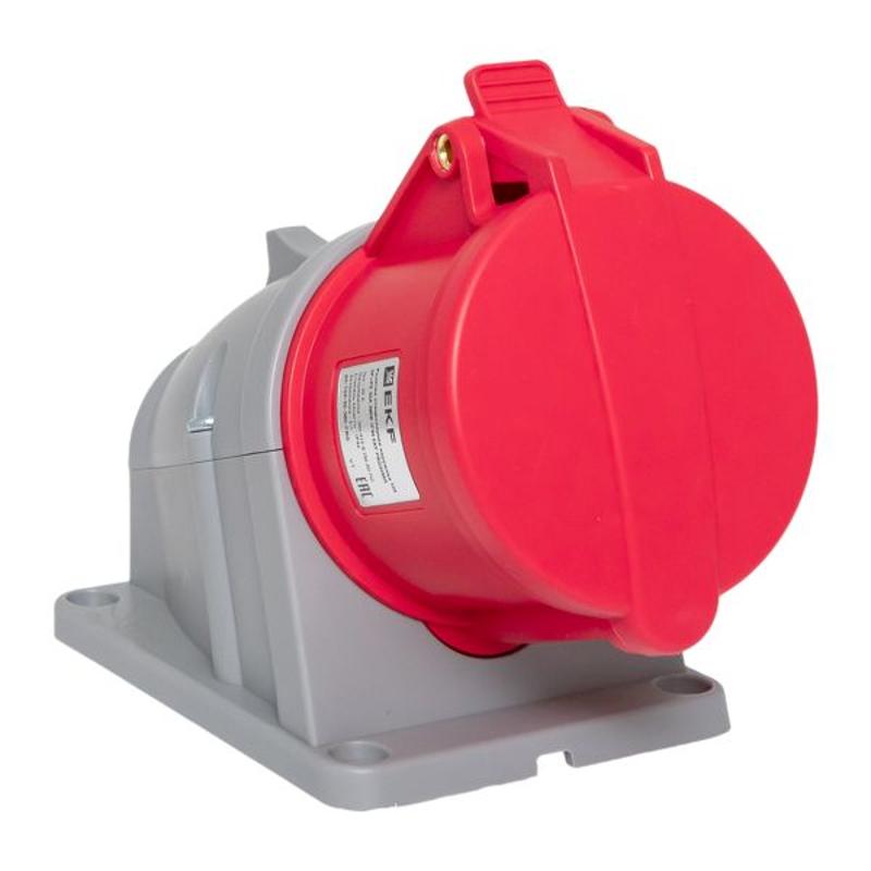 Розетка стационарная наружная 124 3Р+РЕ 32А 380В IP44 EKF PROXIMA | ps-124-32-380-PRO | EKF — фото