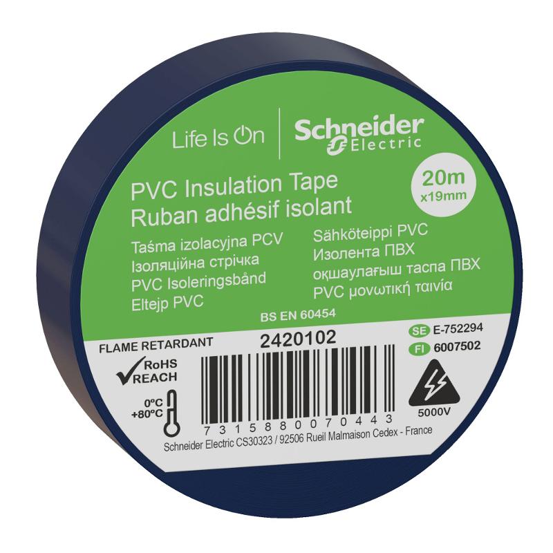 ИЗОЛЕНТА ПВХ 19мм Х 20м СИНЯЯ   | 2420102 |  Schneider Electric