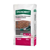 ОСНОВИТ Штукатурка ГИПСВЭЛЛ PG25 (Т-25) гипсовая серая (30кг) — фото