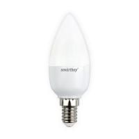 СМАРТБАЙ Лампа светодиодная LED E14, свеча, 9.5Вт, 230В, 3000К, теплый свет — фото
