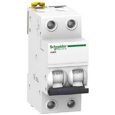 Выключатель автоматический двухполюсный iK60 16А C 6кА | A9K24216 | Schneider Electric — фото