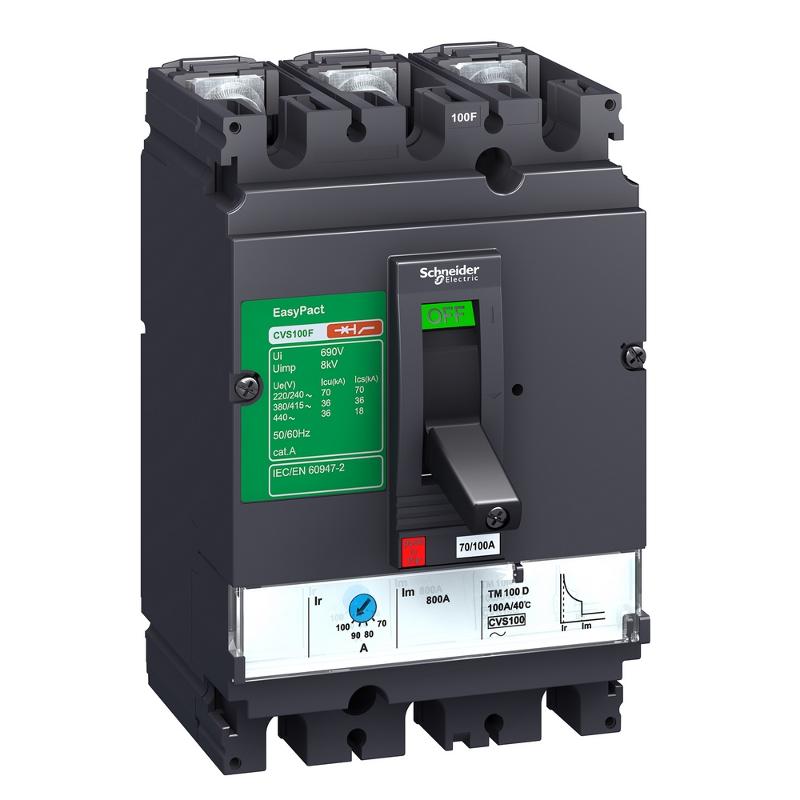 АВТ. ВЫКЛ. EasyPact CVS 100B 25kA 3P MA25 | LV510433 | Schneider Electric