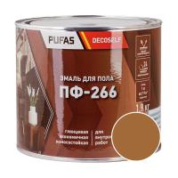 ПУФАС Эмаль для пола ПФ-266 золотисто-коричневая Decoself (1,9кг) — фото