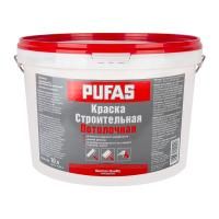 ПУФАС Краска для потолков СТРОИТЕЛЬНАЯ мороз. (10л=15,8кг) — фото