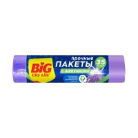 БИГ СИТИ Мешки для мусора 35л (15шт) прочные, с затяжками — фото