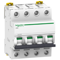 Выключатель автоматический четырехполюсный iC60L 63А C 15кА | A9F94463 | Schneider Electric — фото