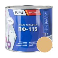 ПУФАС Эмаль ПФ-115 бежевая Decoself (1,9кг=1,4л) — фото