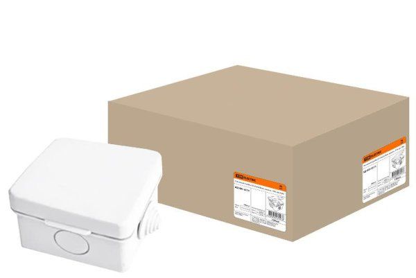 Коробка распределительная о/п 65х65х50мм, крышка, IP54, 4вх. | SQ1401-0111 | TDM — фото