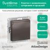 AtlasDesign Мокко Розетка с заземлением, со шторками, с крышкой, 16А, механизм | ATN000646 | SE — фото