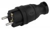 Вилка каучуковая c заземлением 16A IP44 прямая черная V8-B-IP44| Б0044540 | ЭРА — фото