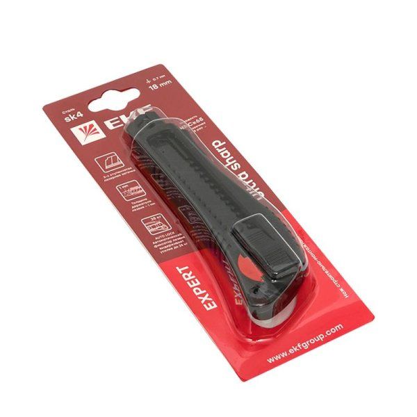 Нож строительно-монтажный 18 мм НСМ-50 (18мм)(SK4) Heavy Duty (до 25 кг) EKF Expert | ncm-50-exp | EKF — фото