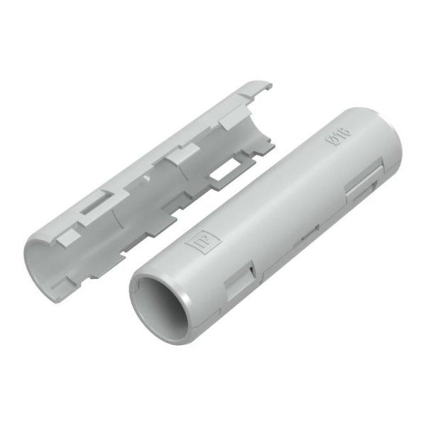Муфта разборная d16 мм атмосферостойкая серая (10шт/500шт уп/кор) Промрукав | PR13.0429 | Промрукав — фото