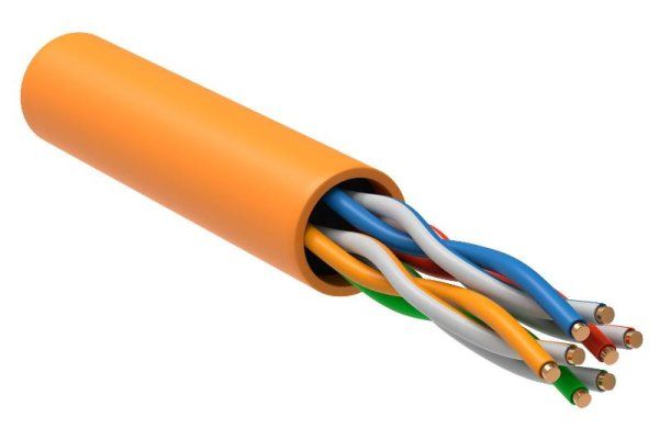 ITK Витая пара U/UTP 5E 4х2х24AWG LSZH оранжевый (305м) РФ/Т | LC1-C5E04-127-T-R | ITK