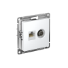 AtlasDesign Лотос Розетка 2-ая TV + компьютерная RJ45, кат. 5Е | ATN001389 | SE — фото