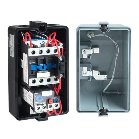 Пускатель в корпусе IP65 КМЭ 25А 400В с РТЭ и индикатором EKF PROxima | ctrp-r-25-400v-led | EKF — фото