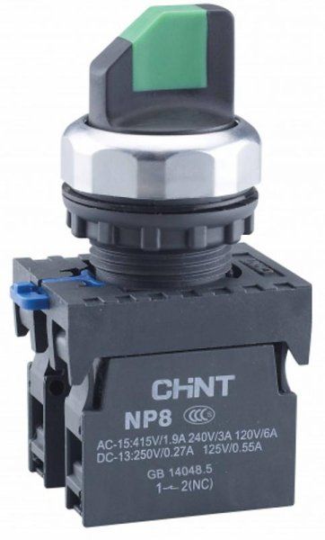 Переключатель с фиксацией NP8-10X/21 без подсветки , черная 1НО IP65 (R) | 578661 | ЧИНТ (CHINT) — фото