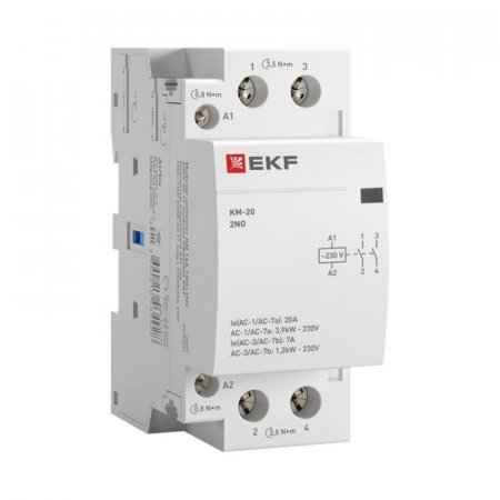 Контактор модульный КМ 20А 2NО (2 мод.) EKF PROxima | km-2-20-20 | EKF — фото
