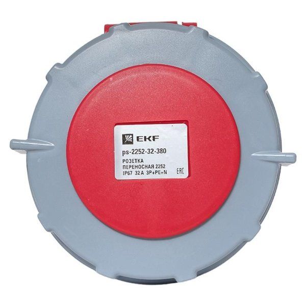 Розетка переносная 2252 3Р+РЕ+N 32А 380В IP67 EKF PROxima | ps-2252-32-380 | EKF — фото