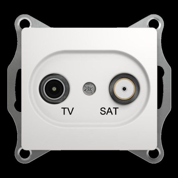Glossa Белый TV-SAT Розетка оконечная 1DB | GSL000197 | SE — фото