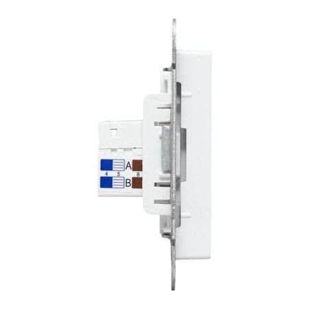 Механизм розетки RJ45 - 2шт, (cat5), белый Эпика EKF | UP1-SOW-2RJ45-5 | EKF — фото