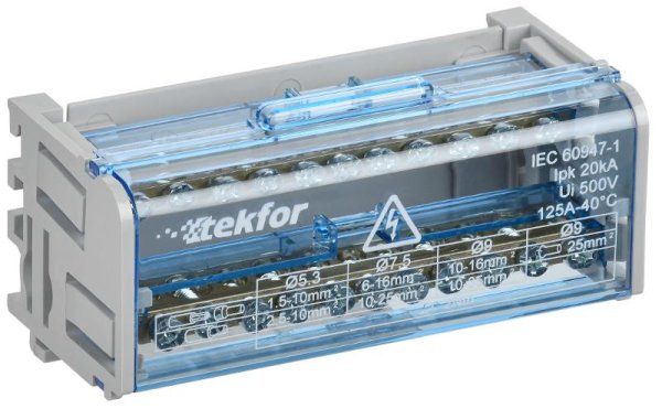 TEKFOR Шины на DIN-рейку (кросс-модуль) ШНК 2х11 L+PEN | TF-DN10-2-11-050 | IEK — фото