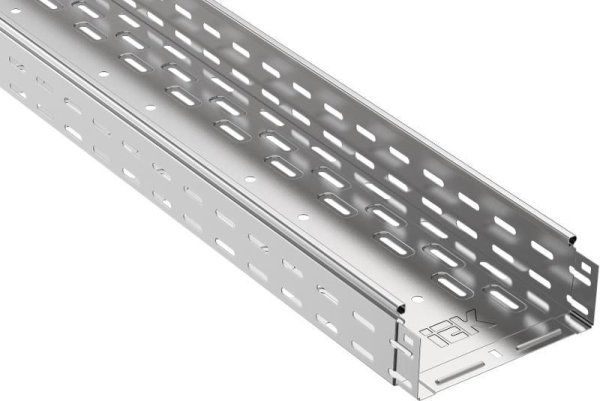 ESCA Лоток перфорированный 80х150х3000 | CLP10-080-150-3 | IEK - ( ротация на ES5-12-080-150-3-07 ) — фото