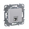 Unica Белый Розетка ТЛФ 1-ая 4 контакта | MGU5.492.18ZD | Schneider Electric — фото