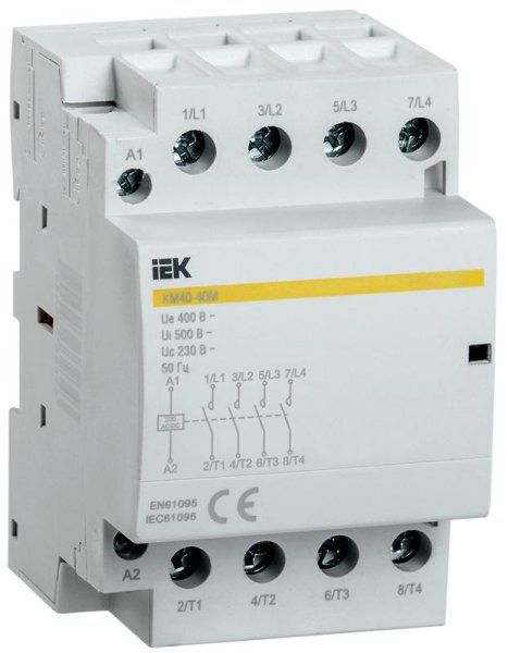 Контактор модульный КМ40-40М AC/DC IEK | MKK21-40-40 | IEK — фото