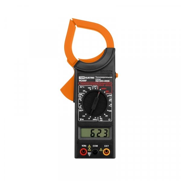 Токоизмерительные клещи М266F (P266F) 1кА, 1кВ, 2МОм, 2кГц, звук и проверка диодов — фото
