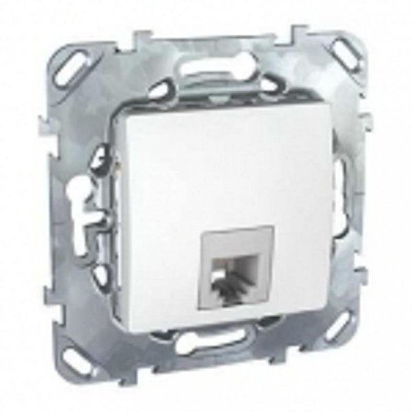 Unica Белый Розетка ТЛФ 1-ая 4 контакта | MGU5.492.18ZD | Schneider Electric — фото